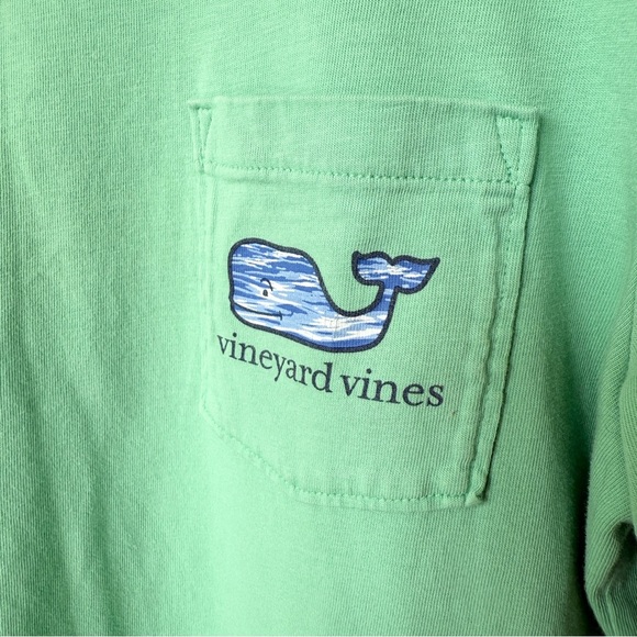 Vineyard Vines Unisex XS Green Long Sleeve Pocket Tee Casual Top Spring Cotton - Picture 5 of 9